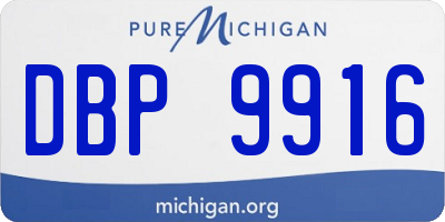 MI license plate DBP9916