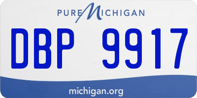 MI license plate DBP9917