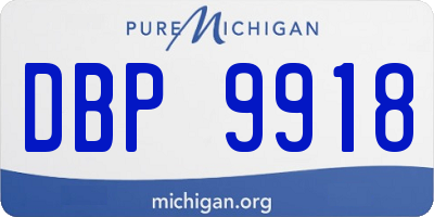 MI license plate DBP9918