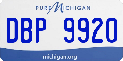 MI license plate DBP9920