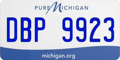 MI license plate DBP9923