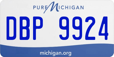 MI license plate DBP9924
