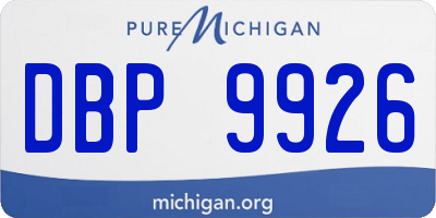 MI license plate DBP9926
