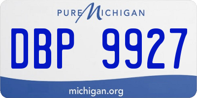 MI license plate DBP9927
