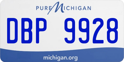 MI license plate DBP9928