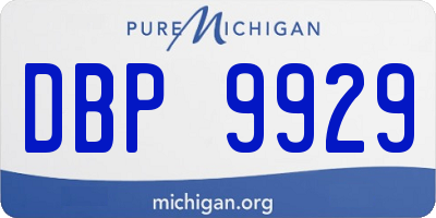 MI license plate DBP9929