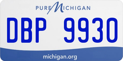 MI license plate DBP9930