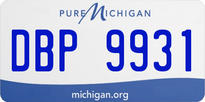 MI license plate DBP9931