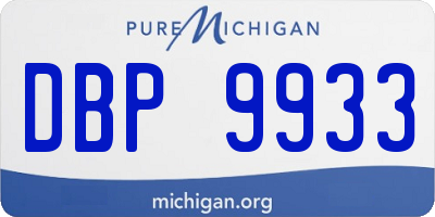 MI license plate DBP9933
