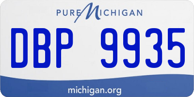 MI license plate DBP9935