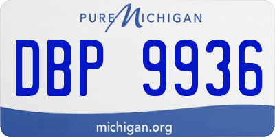 MI license plate DBP9936