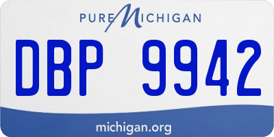 MI license plate DBP9942