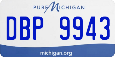 MI license plate DBP9943
