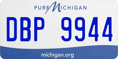 MI license plate DBP9944