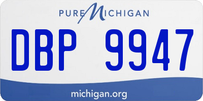 MI license plate DBP9947