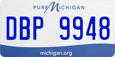 MI license plate DBP9948