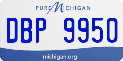 MI license plate DBP9950