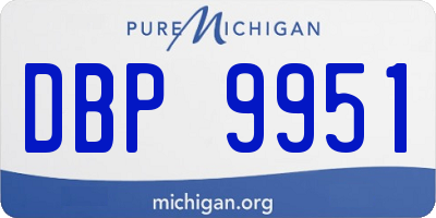 MI license plate DBP9951