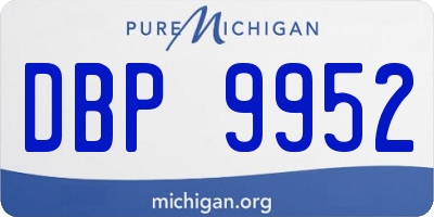 MI license plate DBP9952