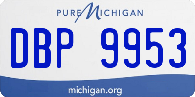 MI license plate DBP9953