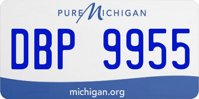 MI license plate DBP9955