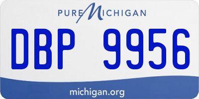 MI license plate DBP9956