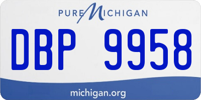 MI license plate DBP9958