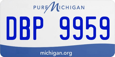MI license plate DBP9959