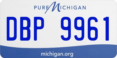 MI license plate DBP9961
