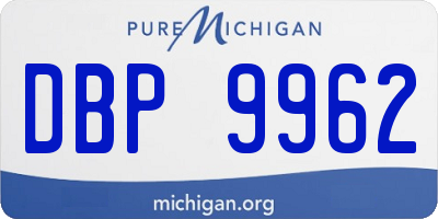 MI license plate DBP9962