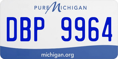 MI license plate DBP9964