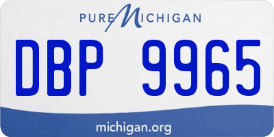 MI license plate DBP9965