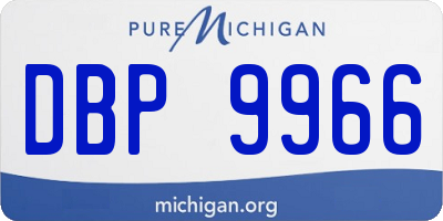 MI license plate DBP9966