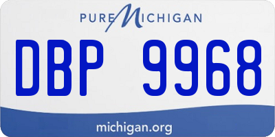 MI license plate DBP9968