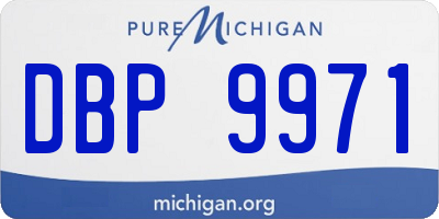 MI license plate DBP9971