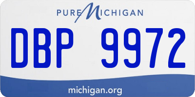 MI license plate DBP9972
