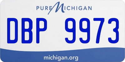 MI license plate DBP9973