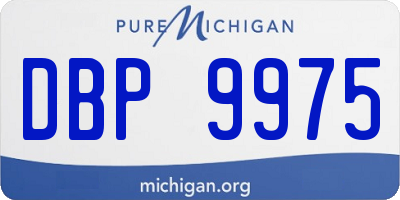 MI license plate DBP9975
