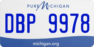 MI license plate DBP9978