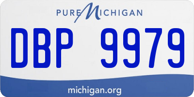 MI license plate DBP9979