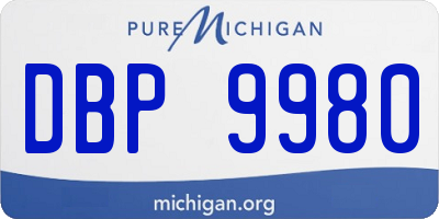 MI license plate DBP9980