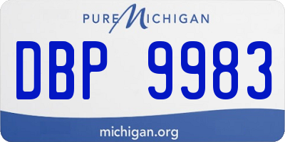 MI license plate DBP9983