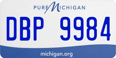 MI license plate DBP9984