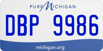 MI license plate DBP9986