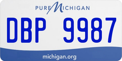 MI license plate DBP9987
