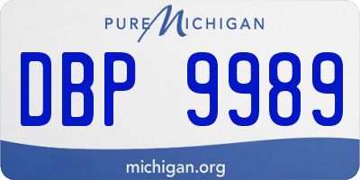 MI license plate DBP9989