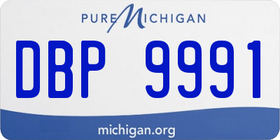 MI license plate DBP9991