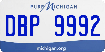 MI license plate DBP9992