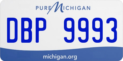 MI license plate DBP9993
