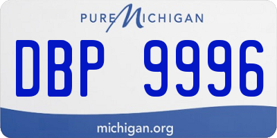 MI license plate DBP9996